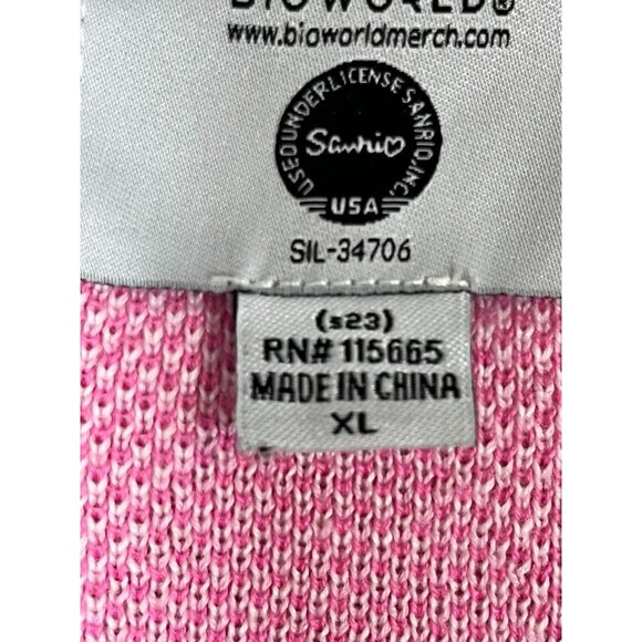 Hello Kitty Knit Sweater Vest Pink XL Argyle Preppy Academia Grunge Plaid 90s - Picture 5 of 8